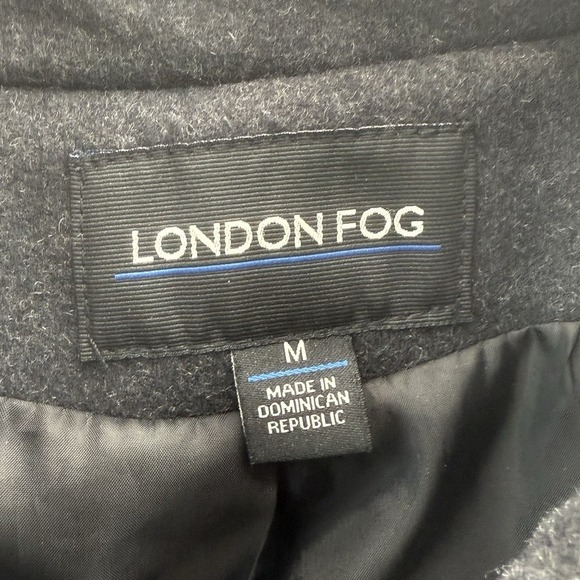 London Fog Women's Black Wool Blend Pea Coat Size Medium - Picture 3 of 6